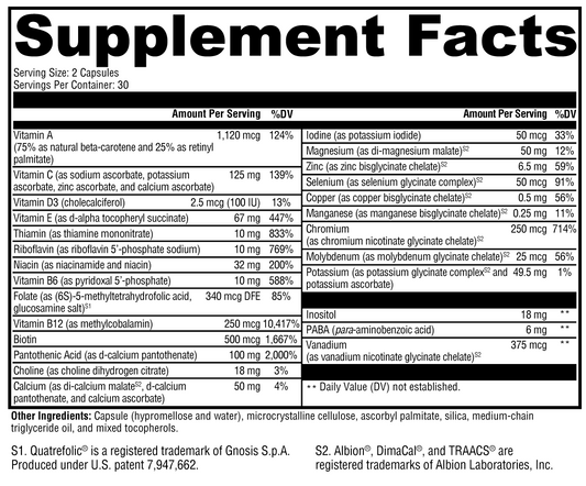 ActivNutrients® without Iron 60 Capsules