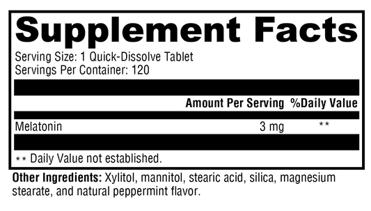 Melatonin Peppermint 120 Tablets