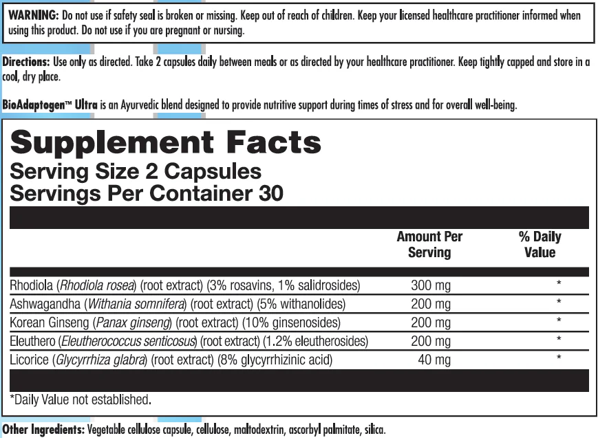 BioAdaptogen Ultra 60 Capsules