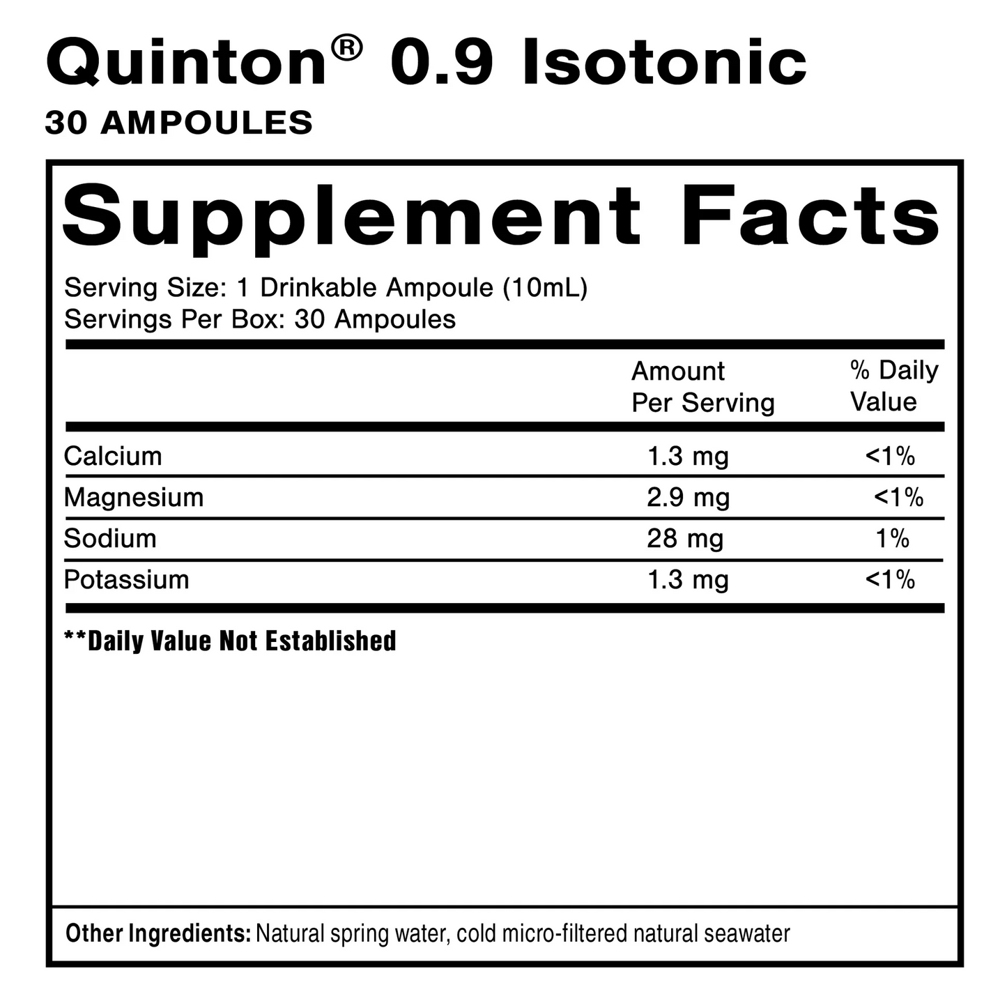 Quinton Isotonic 30 Servings
