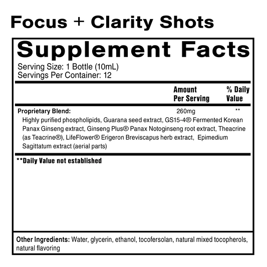 Focus + Clarity Shot 0.33 fl oz - 12 Shots