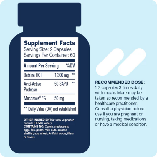 Betaine HCL 120 Capsules