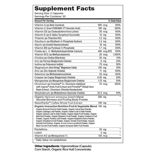 Multivitamin Brainfood 60 Capsules