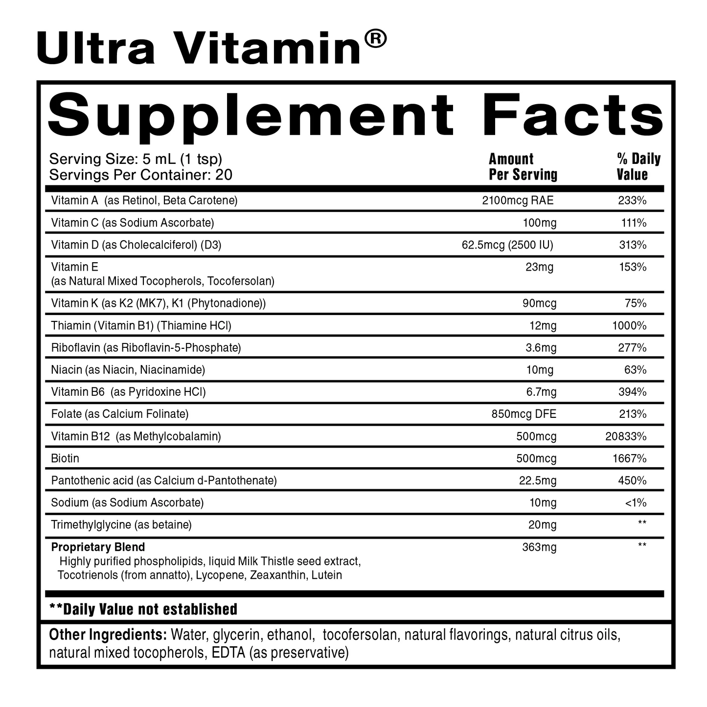 Ultra Vitamin 3.38 fl oz
