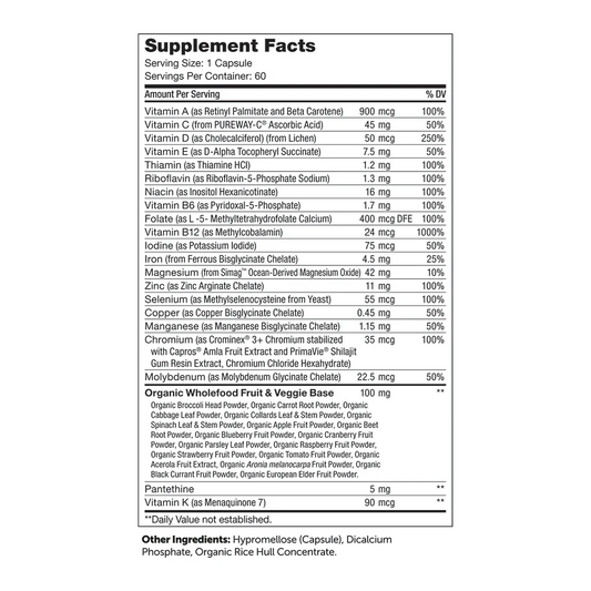 Multivitamin One Daily 60 Capsules