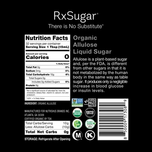 RxSugar® Organic Allulose Liquid Sugar 16 fl oz