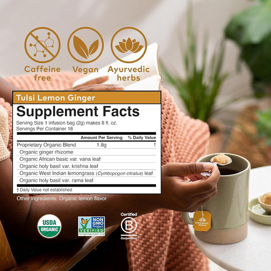 Tulsi Lemon Ginger 18 Bags