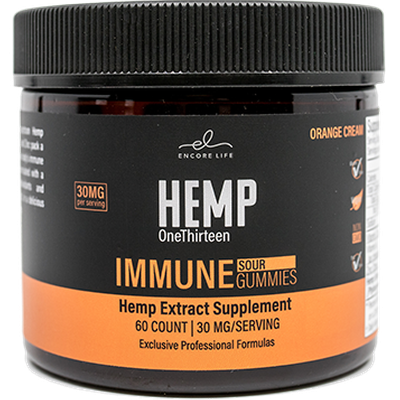 HEMP OneThirteen Immune Sour Gummies Orange Cream 60 Gummies