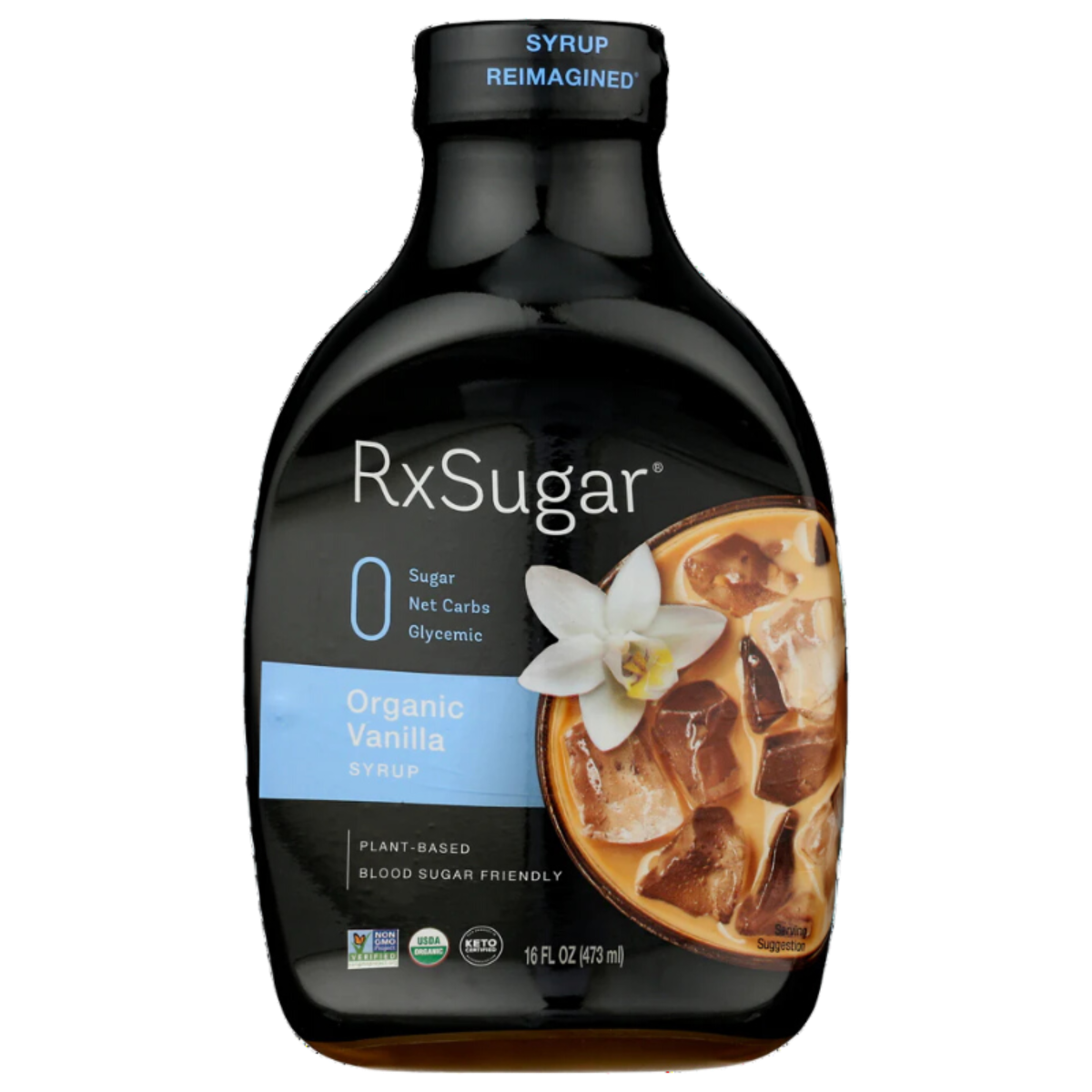RxSugar® Organic Vanilla Syrup 16 fl oz
