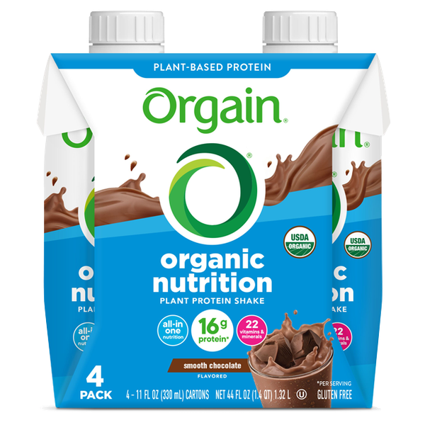 Vegan Organic Nutrition Shake Smooth Chocolate 4 Pack