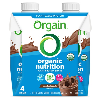 Vegan Organic Nutrition Shake Smooth Chocolate 4 Pack