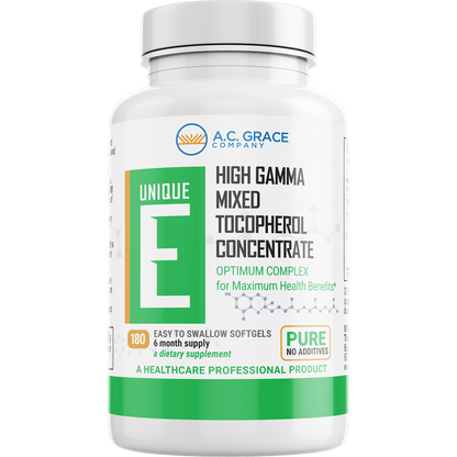 UNIQUE E High Gamma Mixed Tocopherol 180 Softgels