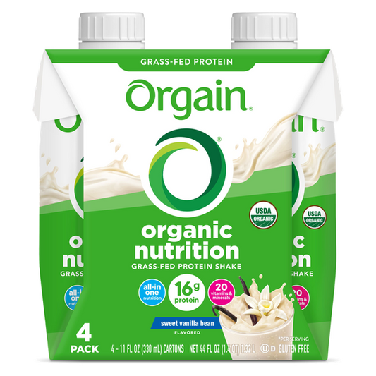 Organic Nutrition Shake Sweet Vanilla Bean 4 Pack