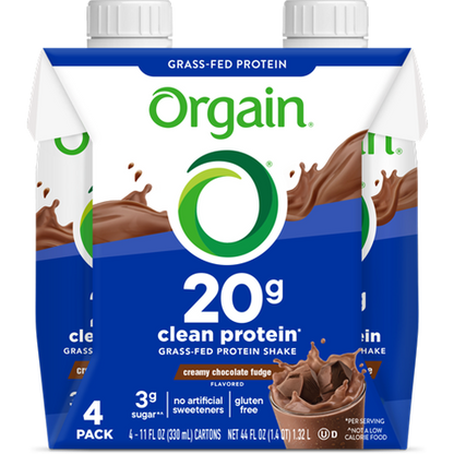 Clean Protein Grass Fed Protein Shake Creamy Chocolate Fudge 4 Pack