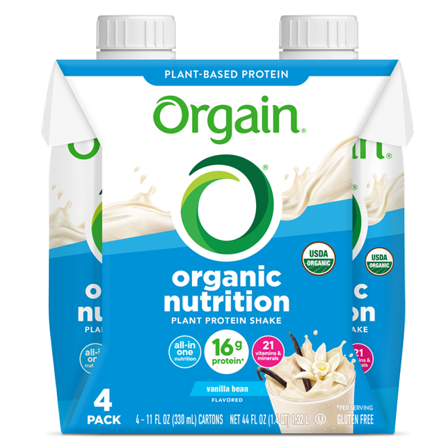 Vegan Organic Nutrition Shake Sweet Vanilla Bean 4 Pack