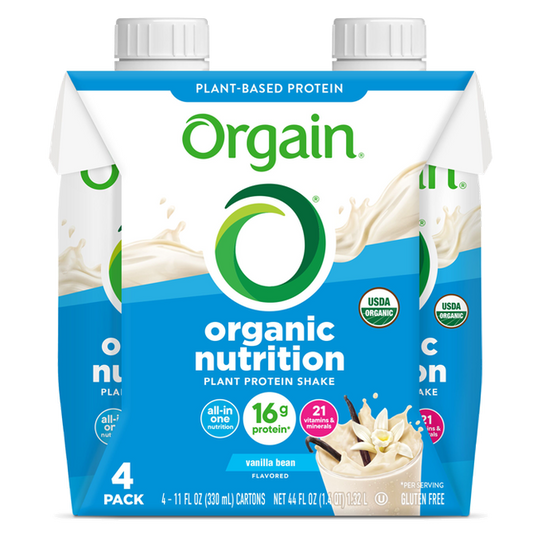 Vegan Organic Nutrition Shake Sweet Vanilla Bean 4 Pack