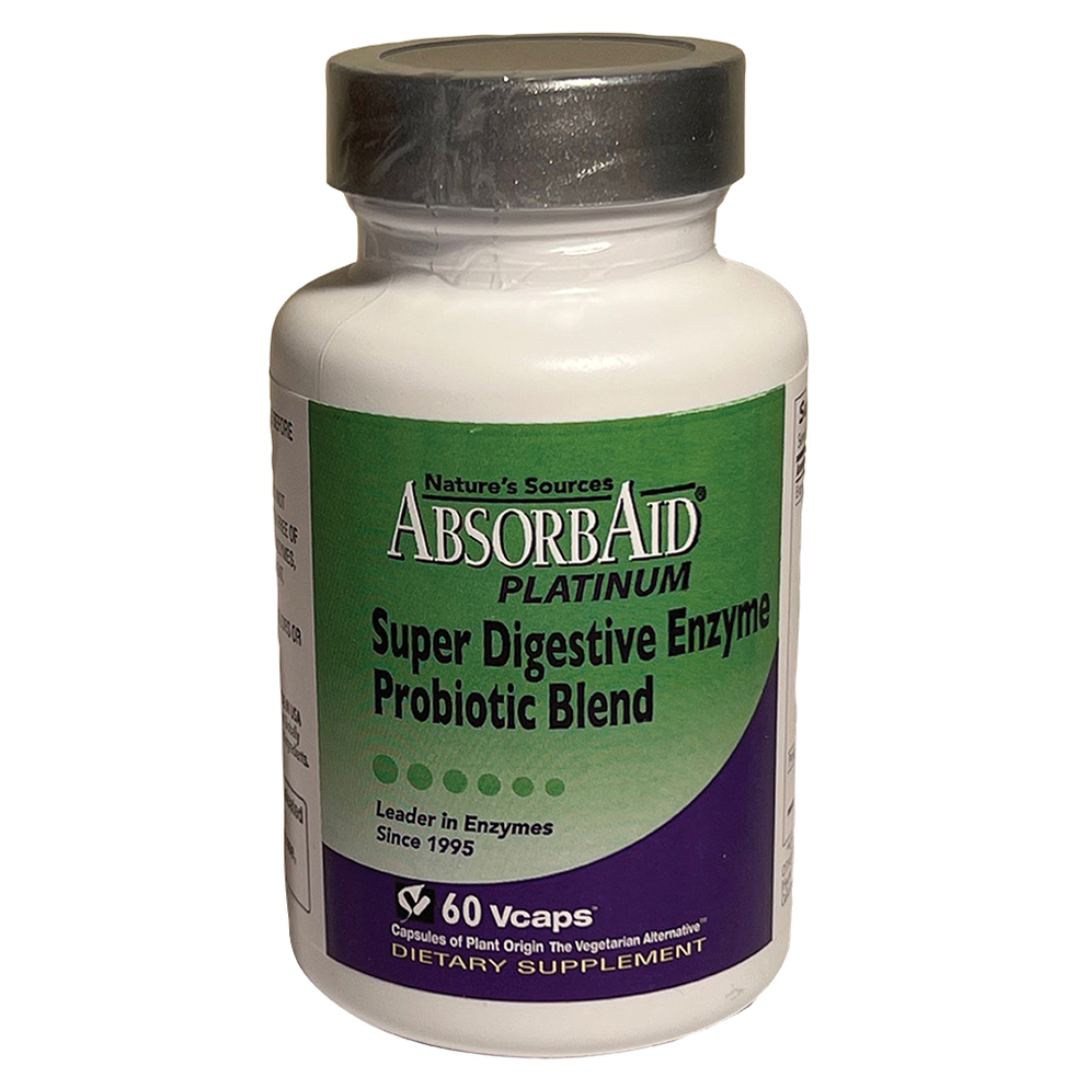 AbsorbAid Platinum Super Digestive Enzyme Probiotic Blend 60 Capsules