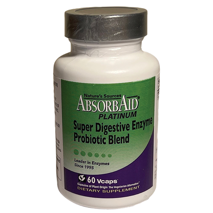 AbsorbAid Platinum Super Digestive Enzyme Probiotic Blend 60 Capsules