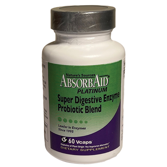 AbsorbAid Platinum Super Digestive Enzyme Probiotic Blend 60 Capsules