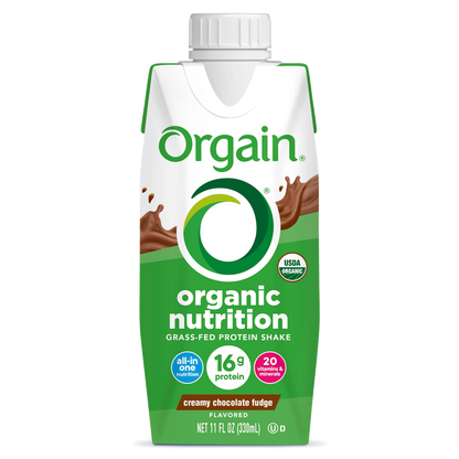 Organic Nutrition Shake Creamy Chocolate Fudge Single Serving Pack