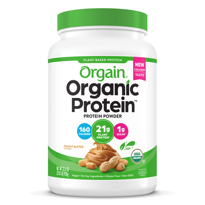 Organic Protein Powder Plant Based Peanut Butter 20 Servings