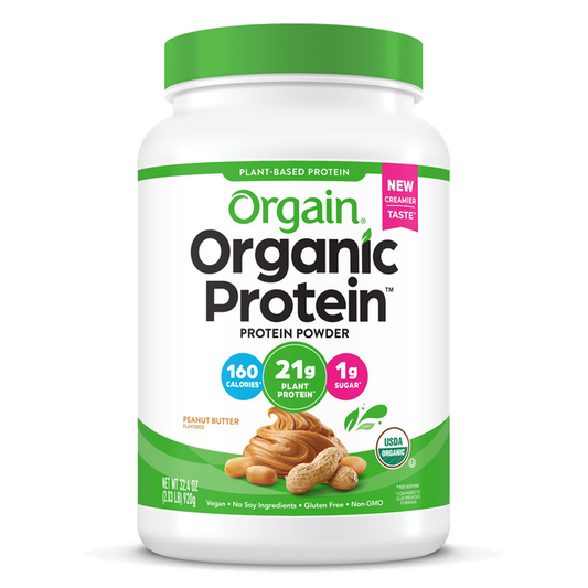 Organic Protein Powder Plant Based Peanut Butter 20 Servings