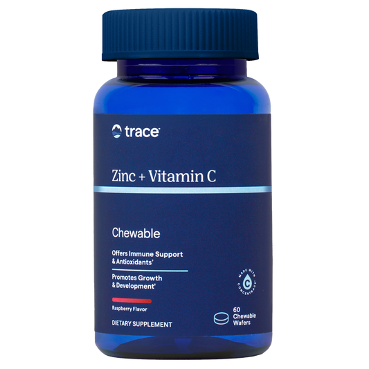 Zinc + Vitamin C Chewable Raspberry Flavor 60 Chewable Wafers