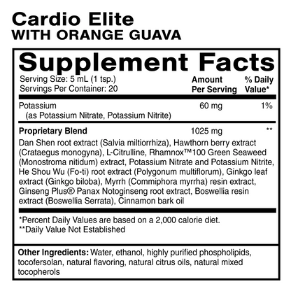 Cardio Elite Supplement Facts