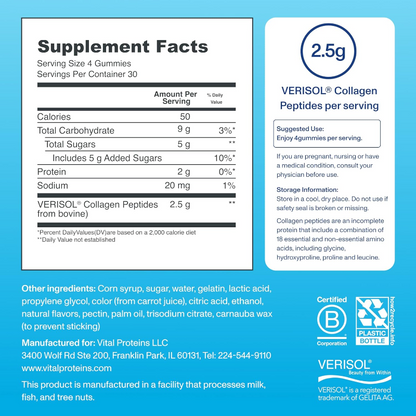 Collagen Gummies Grape 120 Gummies