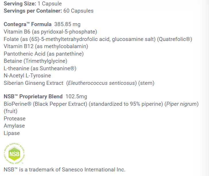 Contegra™  60 Capsules
