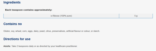 D-Ribose SAP 50 Servings