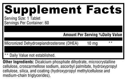 DHEA Micronized 10mg 60 Tablets