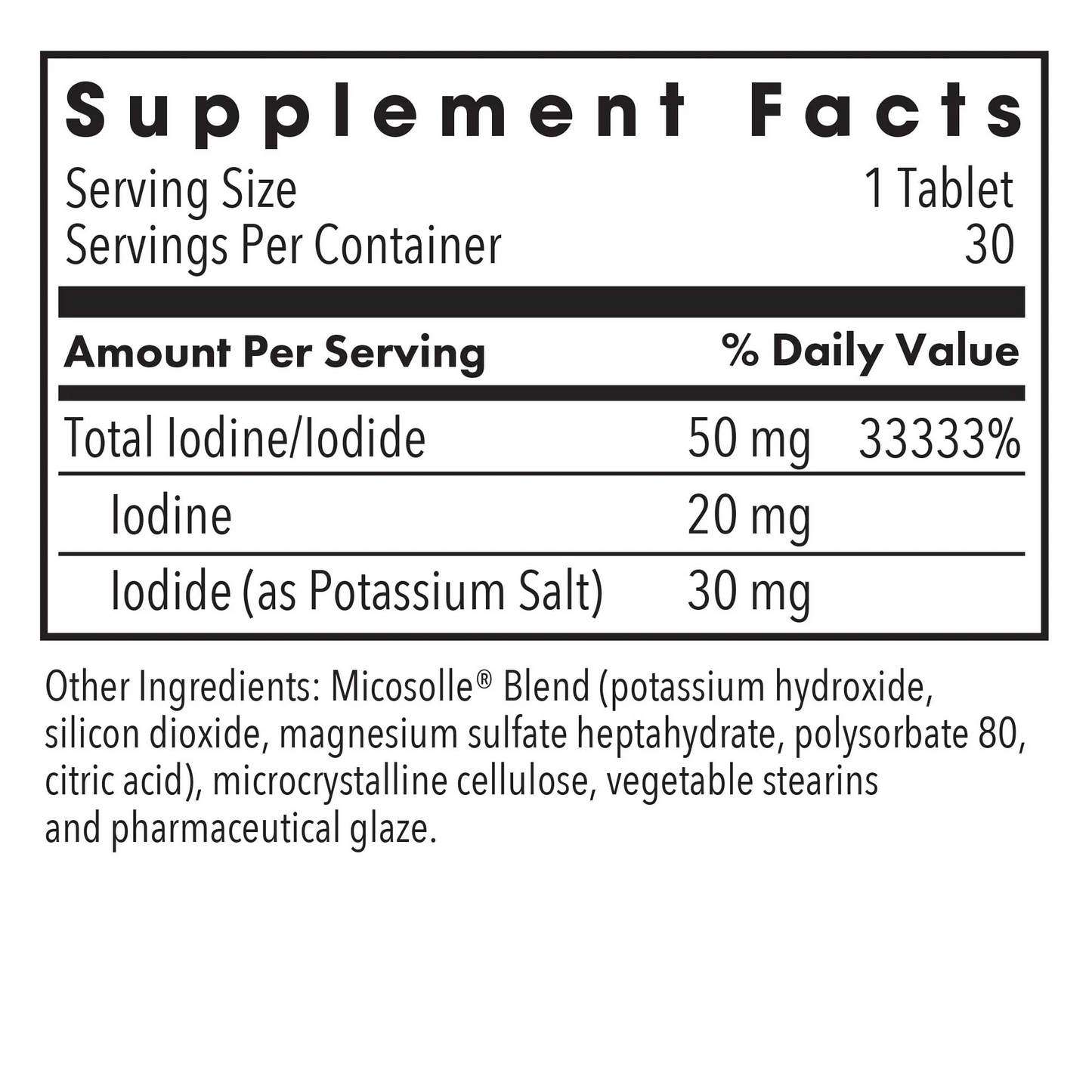 Iodoral IOD-50 30 Tablets