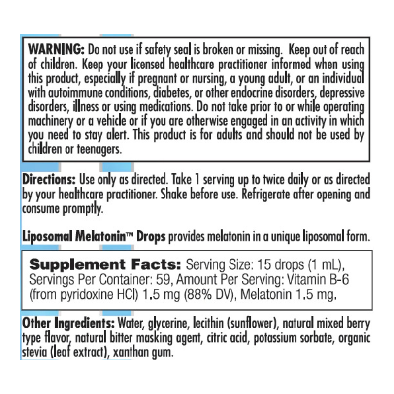 Liposomal Melatonin 2 fl oz