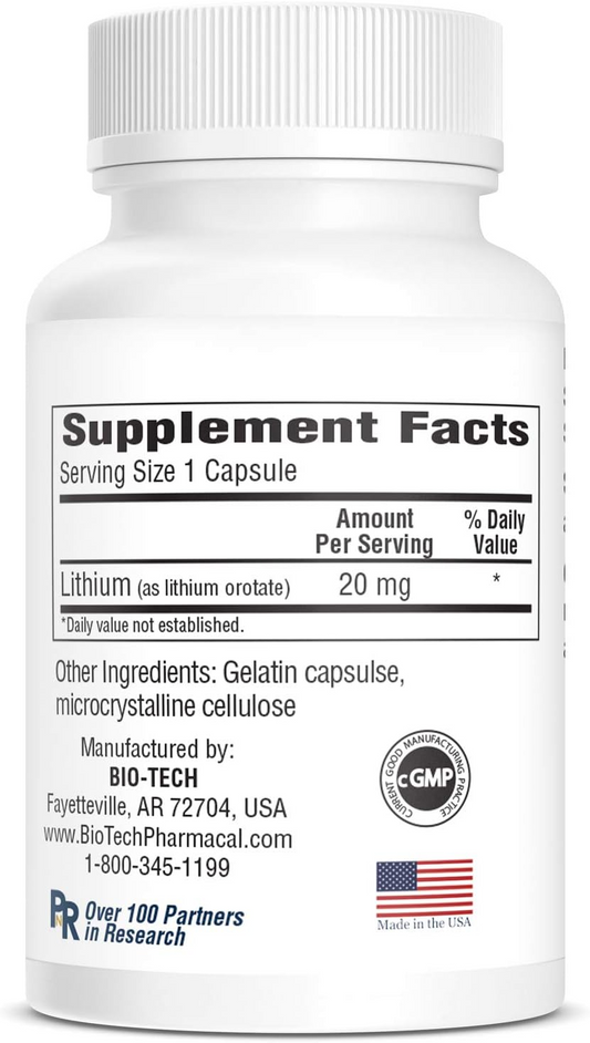 Lith-Oro 20 mg 100 Capsules