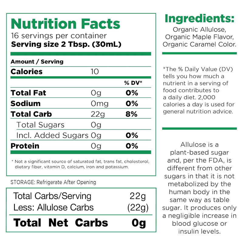 RxSugar® Organic Maple Syrup 16 fl oz