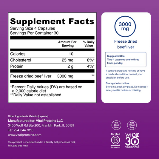 Beef Liver 120 Capsules