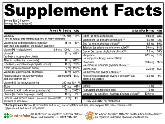 ActivNutrients® without Iron 120 Capsules