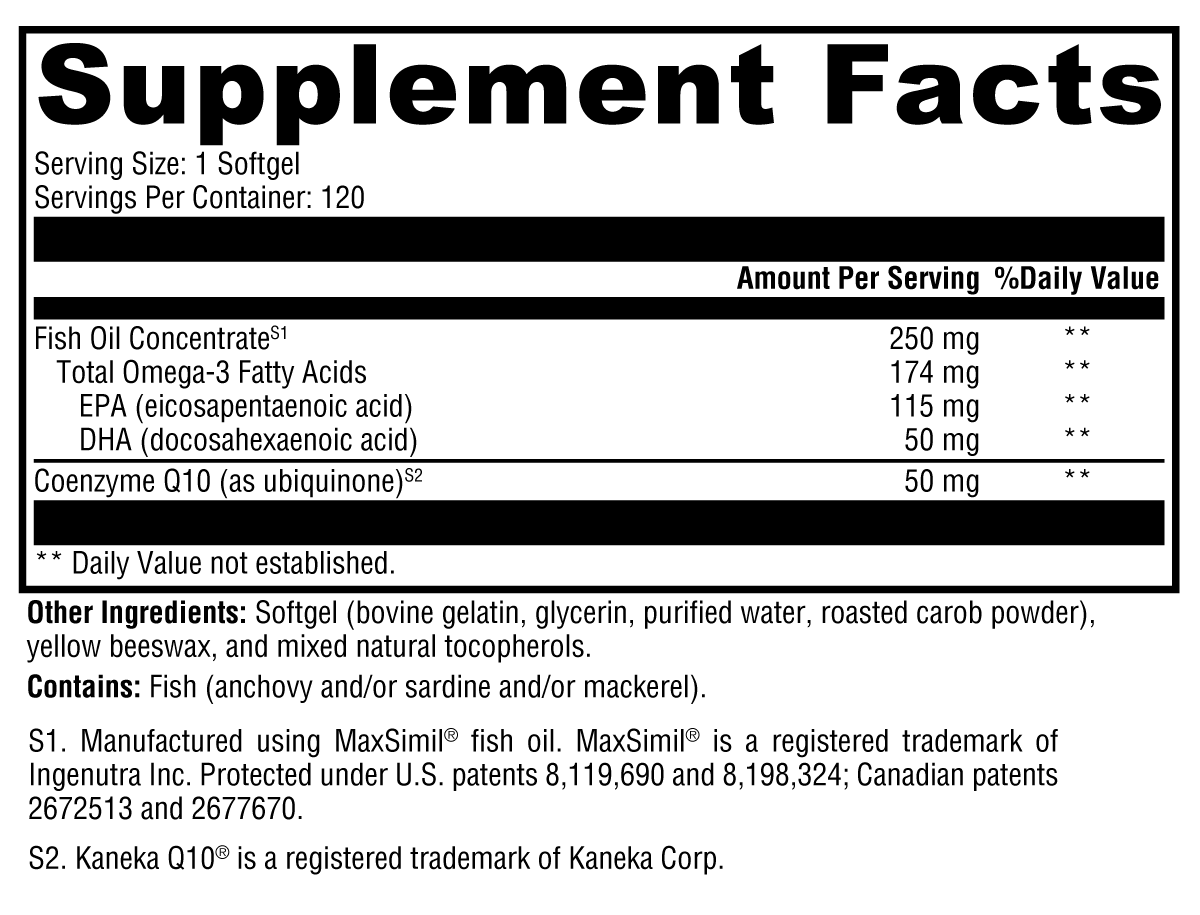 CoQmax™ Omega 50 mg 120 Softgels
