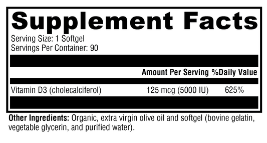 D3 5000 90 Softgels