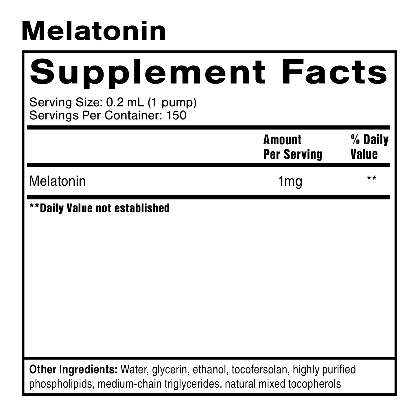 Nanoemulsified Melatonin 1 fl oz