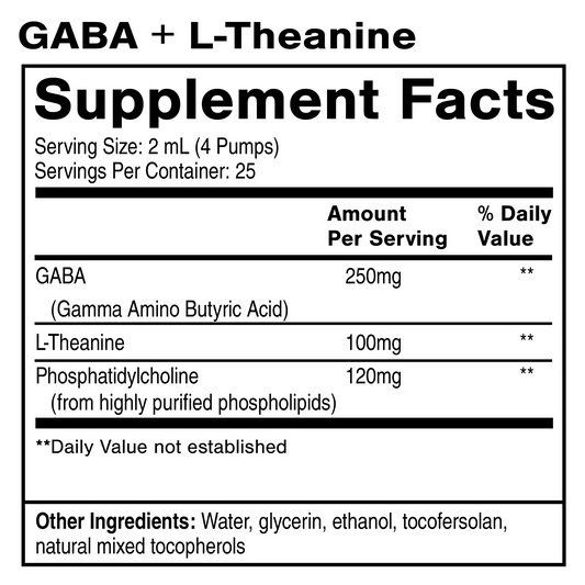 GABA + L-Theanine  1.7 fl oz